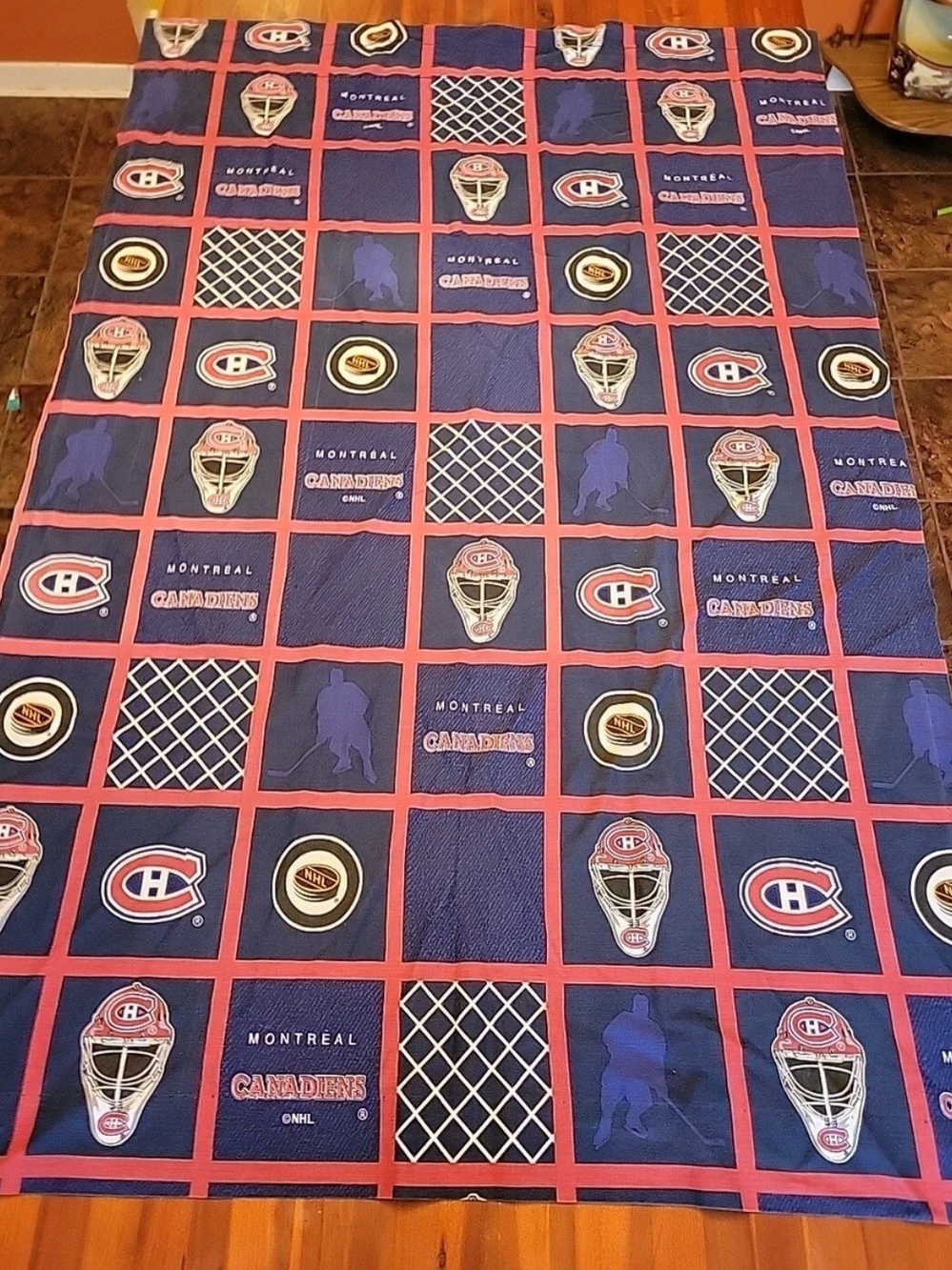 Vintage NHL Montreal Canadians Window Curtains Official Good Pre-owned Condition